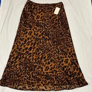 a new day Brown Leopard Print A-Line Skirt